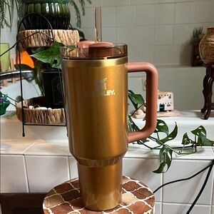 New Stanley Christmas holiday 2024 copper tinsel 40 oz quencher tumbler midnight